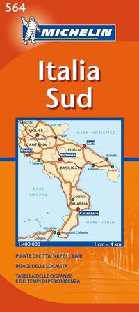 bokomslag Puglia Molise Campania Michelin 564 delkarta Italien : 1:400000