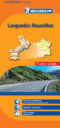 bokomslag Languedoc Roussillon Michelin 526 delkarta Frankrike : 1:200000
