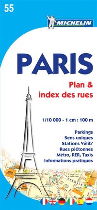 bokomslag Paris Michelin 55 stadskarta : 1.10000