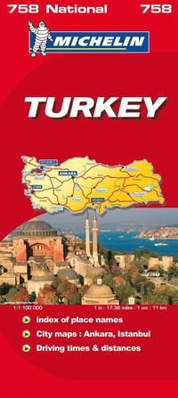 bokomslag Turkiet Michelin 758 karta : 1:1milj