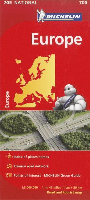 bokomslag Europa Michelin 1:3milj, national map 705