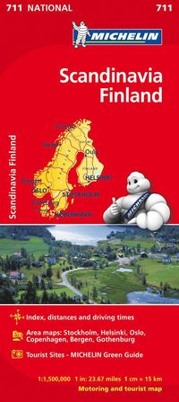 bokomslag Skandinavien Finland Michelin 711 karta : 1:1,5milj