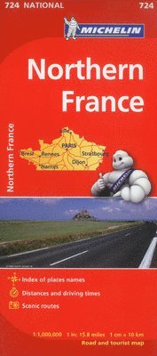bokomslag Northern France - Michelin National Map 724