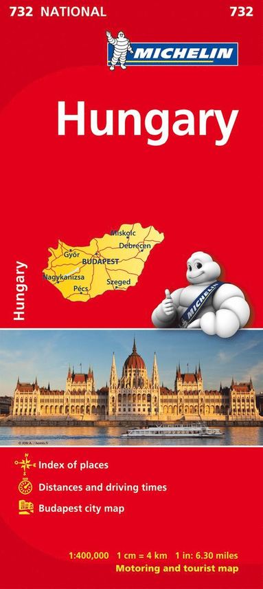bokomslag Hungary - Michelin National Map 732