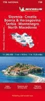 bokomslag Slovenia, Croatia, Bosnia - Michelin National Map 736