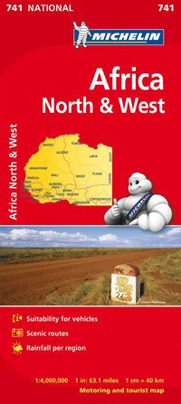 bokomslag Nordvästra Afrika Michelin 741 karta : 1:4milj