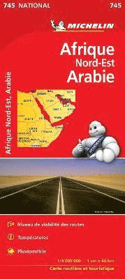bokomslag Africa North East, Arabia - Michelin National Map 745: Map