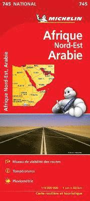 bokomslag Africa North East, Arabia - Michelin National Map 745
