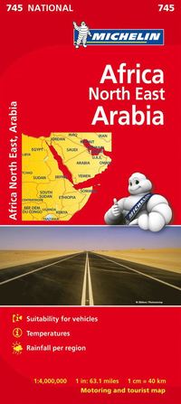 bokomslag Nordöstra Afrika Michelin 745 karta : 1:4milj