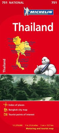 bokomslag Thailand Michelin 751 karta : 1:1,37milj