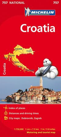 bokomslag Croatia - Michelin National Map 757