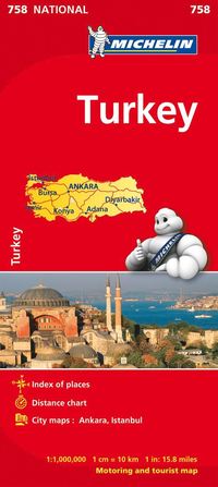 bokomslag Turkiet Michelin 758 karta : 1:1milj