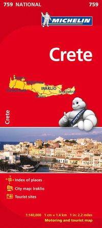 bokomslag Kreta Michelin 759 karta : 1:140000