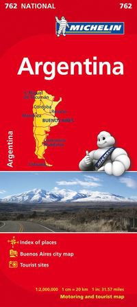 bokomslag Argentina Michelin 762 karta : 1:2milj