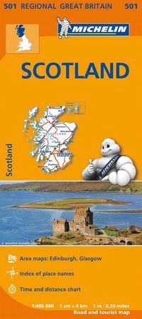 bokomslag Skottland 1:400.000 Michelin 501