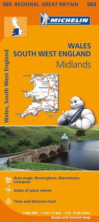 bokomslag Wales 1:400.000 Michelin 503