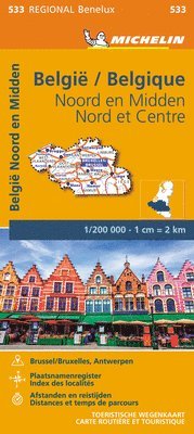 bokomslag Michelin Map Belgium: North & Central 533