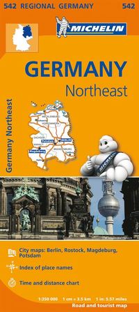 bokomslag Nordöstra Tyskland 1:350.000 Michelin 542