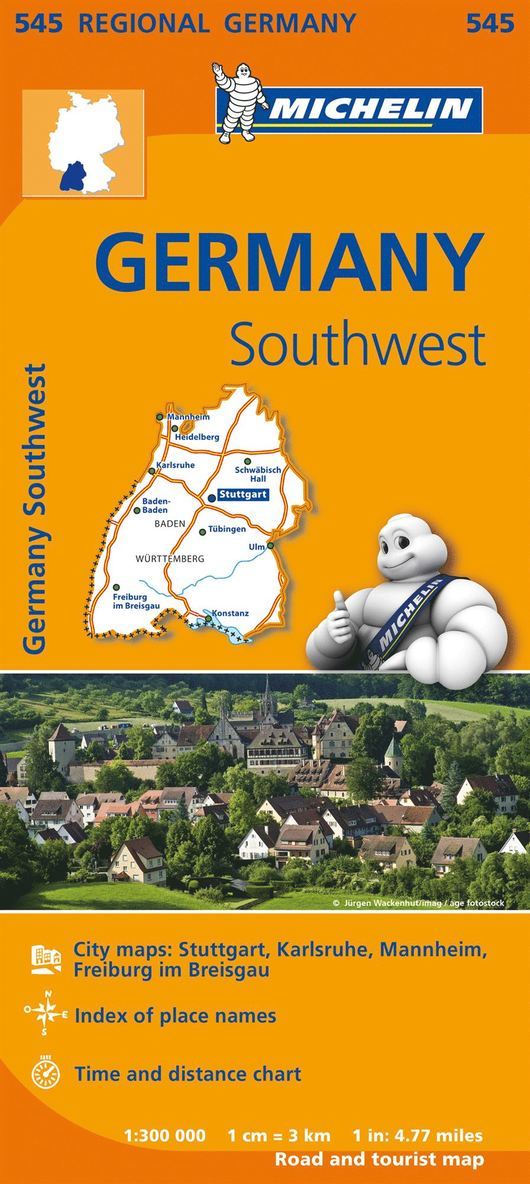 Germany Southwest - Michelin Regional Map 545 1