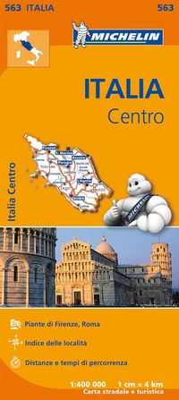 bokomslag Toscana Umbria Lazio Michelin 563 delkarta Italien : 1:400000