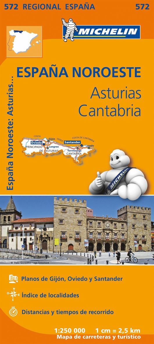 Asturias Cantabria - Michelin Regional Map 572 1