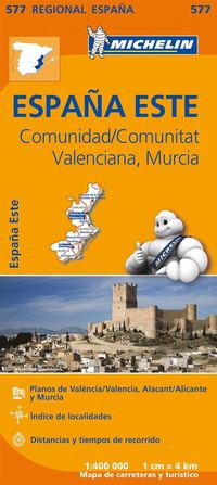 bokomslag Comunidad Valenciana Murcia Michelin 577 delkarta - 1:400000