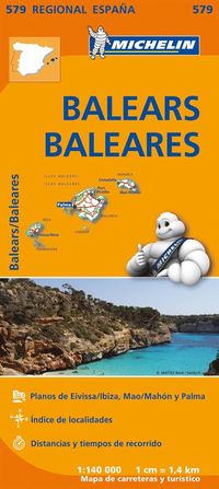 bokomslag Balearerna Michelin 579 delkarta Spanien : 1:140000