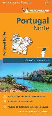 bokomslag Portugal Norte - Michelin Regional Map 591