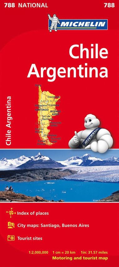 bokomslag Chile Argentina - Michelin National Map 788