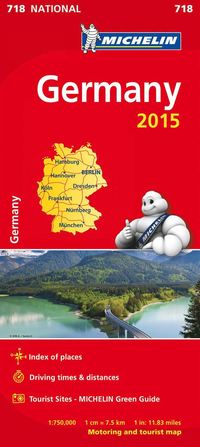 bokomslag Tyskland 2015 Michelin 718 karta : 1:750000