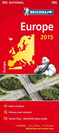 bokomslag Europa 2015 Michelin 705 karta : 1:3milj
