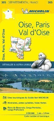 bokomslag Oise, Paris, Val-d'Oise - Michelin Local Map 305