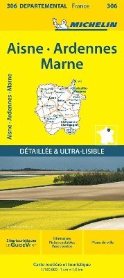 bokomslag Aisne Ardennes Marne - Michelin Local Map 306