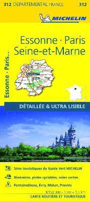 bokomslag Essonne, Paris, Seine-et-Marne - Michelin Local Map 312