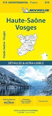 bokomslag Haute-Saône Vosges - Michelin Local Map 314