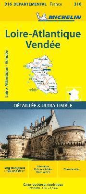 bokomslag Loire-Atlantique Vendee - Michelin Local Map 316