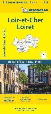bokomslag Loiret Loir-et-Cher - Michelin Local Map 318