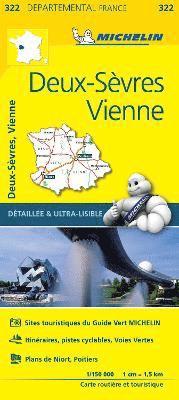 bokomslag Deux-Sevres, Vienne - Michelin Local Map 322