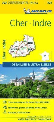 bokomslag Cher, Indre - Michelin Local Map 323