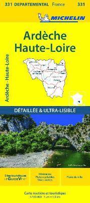 bokomslag Ardeche, Haute-Loire - Michelin Local Map 331