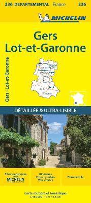 bokomslag Gers Lot-et-Garonne - Michelin Local Map 336