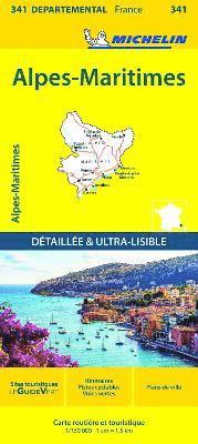 bokomslag Alpes-Maritimes - Michelin Local Map 341