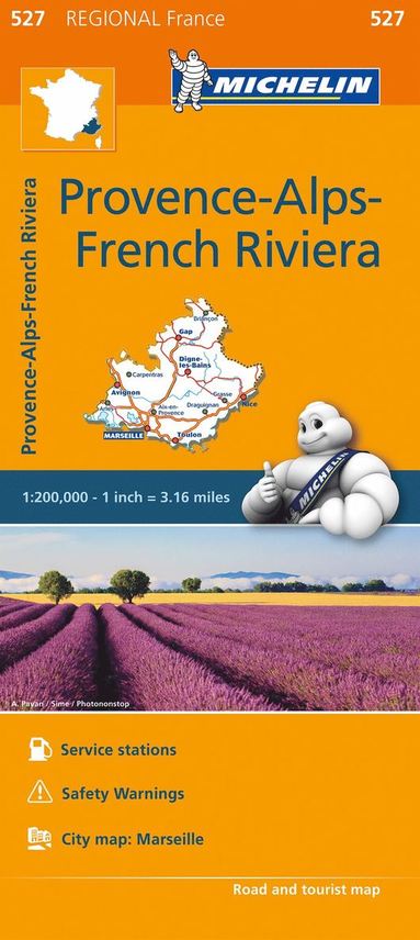 bokomslag Provence- Alps - French Riviera - Michelin Regional Map 527