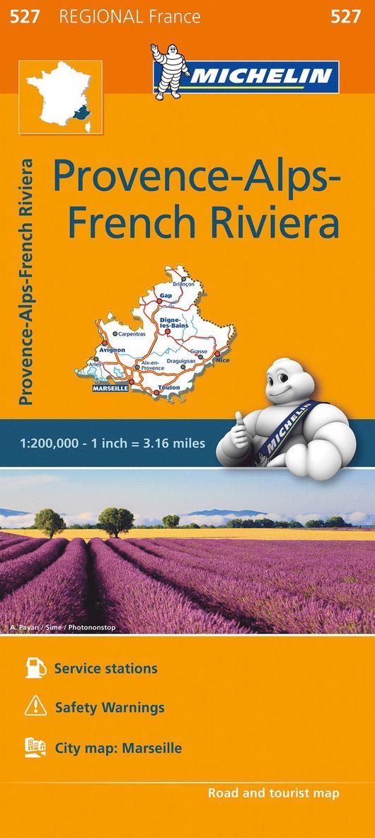 Provence- Alps - French Riviera - Michelin Regional Map 527 1