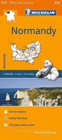 bokomslag Normandy - Michelin Regional Map 513