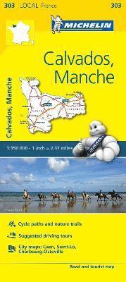 Michelin: Calvados, Manche - Michelin Local Map 303