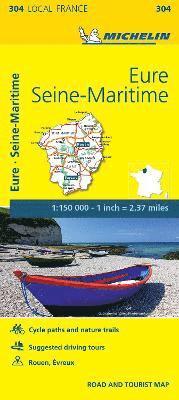 bokomslag Eure, Seine-Maritime - Michelin Local Map 304