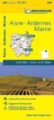 Aisne, Ardennes, Marne - Michelin Local Map 306 1