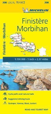 bokomslag Finistere, Morbihan - Michelin Local Map 308