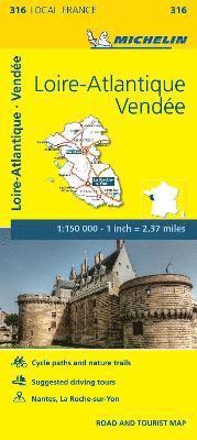 Michelin: Loire-Atlantique, Vendee - Michelin Local Map 316
